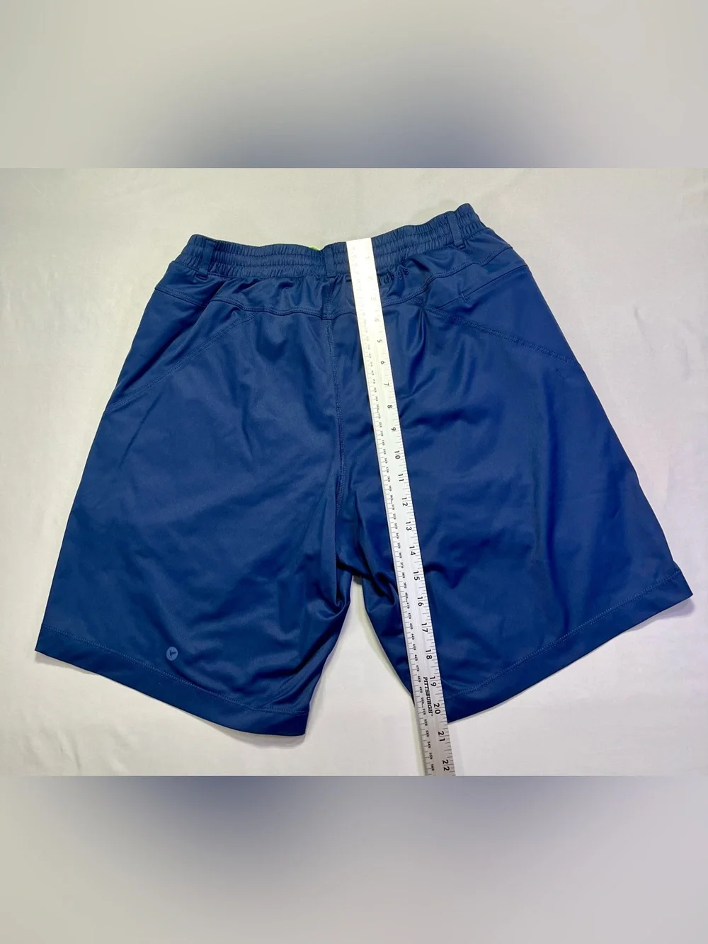 Birddogs Boom For Your Boomstick Athletic Gym Shorts Navy Blue Neon Green - L